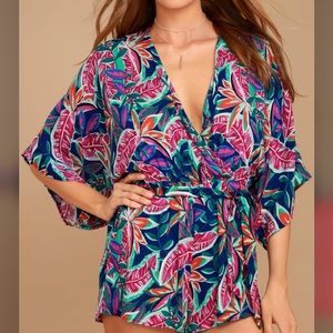 Lulu’s Tropical Floral Romper — NEVER WORN